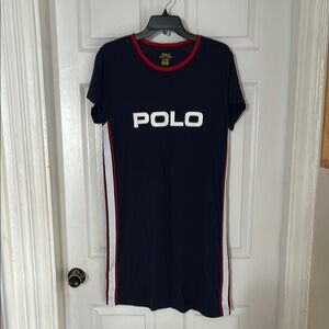 Polo by Ralph Lauren Navy Dress with Red Accents